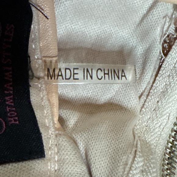 Hot Miami Styles Mini Gold Sequined Above Knee Bodycon Zipped up Halter Dress M - Picture 16 of 16